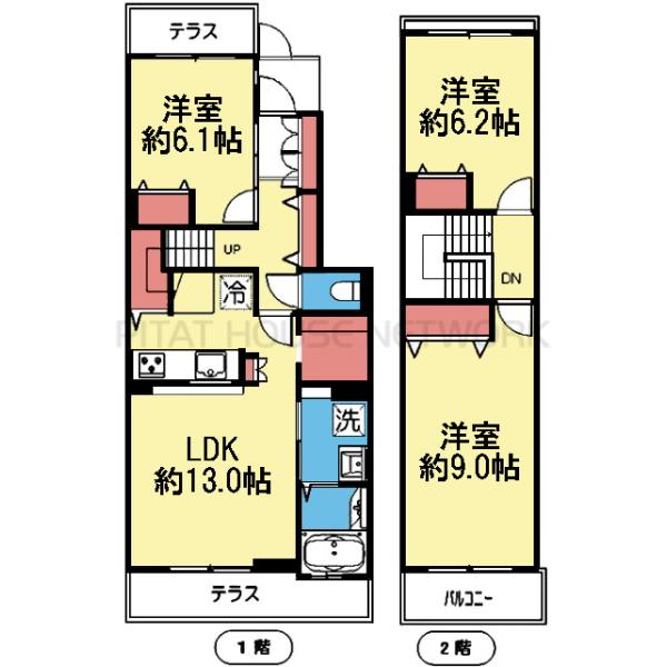 1〜2階メゾネットタイプ！