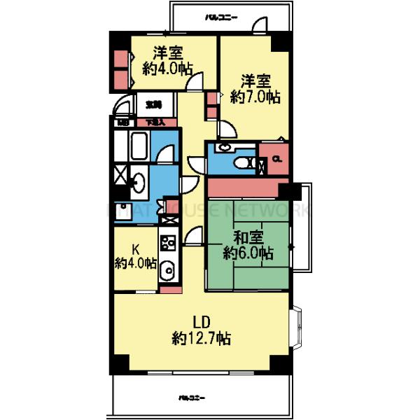 南東向き3LDK