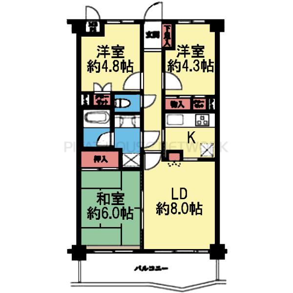 南東向き3LDK