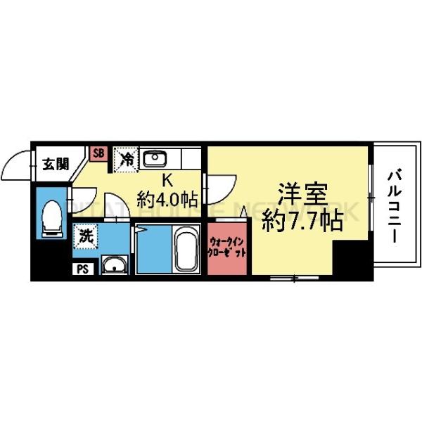 2面採光の角部屋です