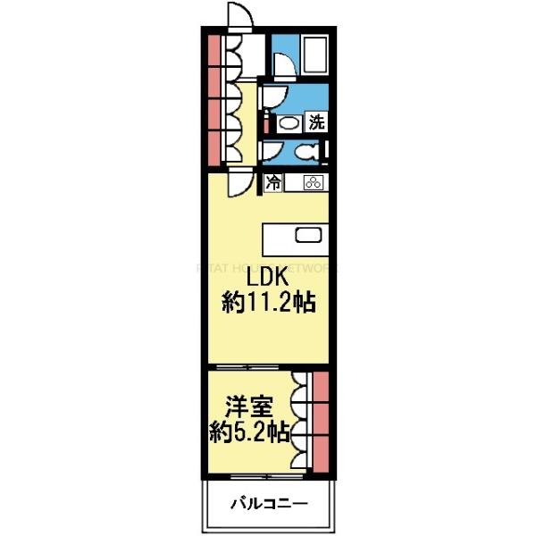 東向きの1LDK