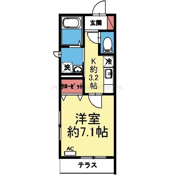 南東向きの西側角部屋