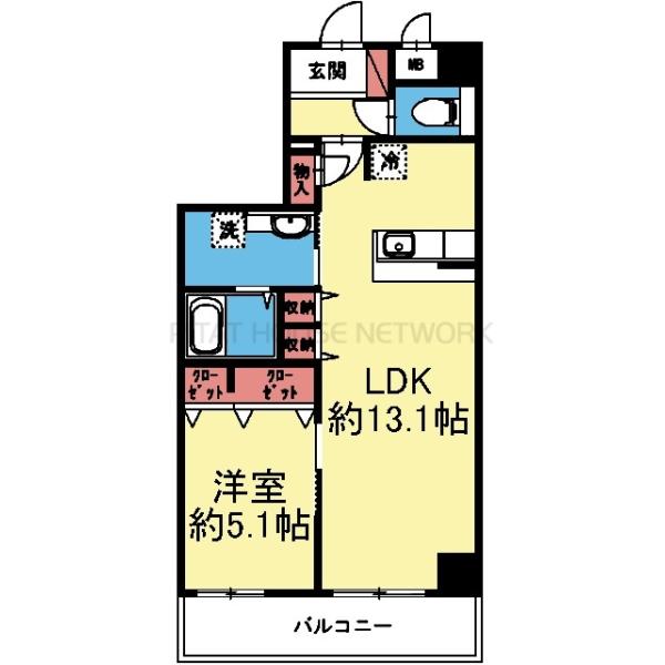 南西向きの1LDK