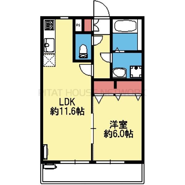 南西向き1LDK