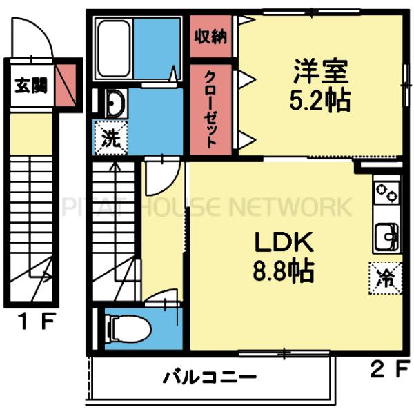 最上階三方角部屋