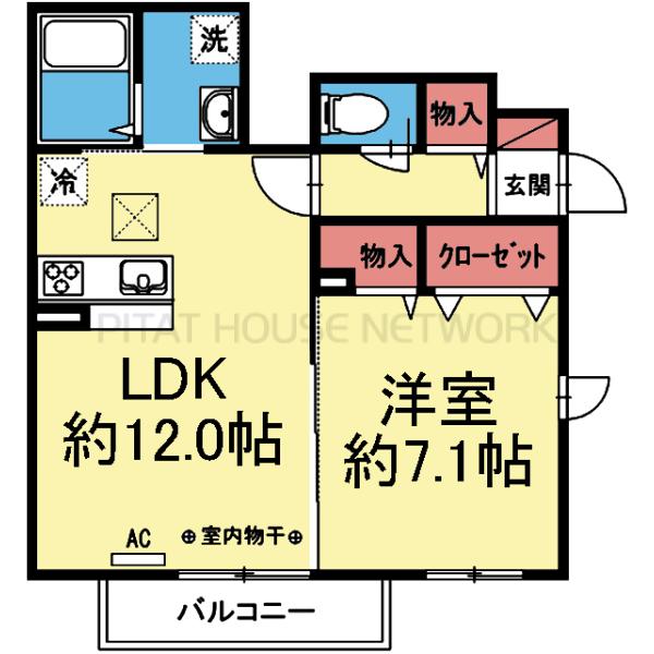 1階の角部屋です