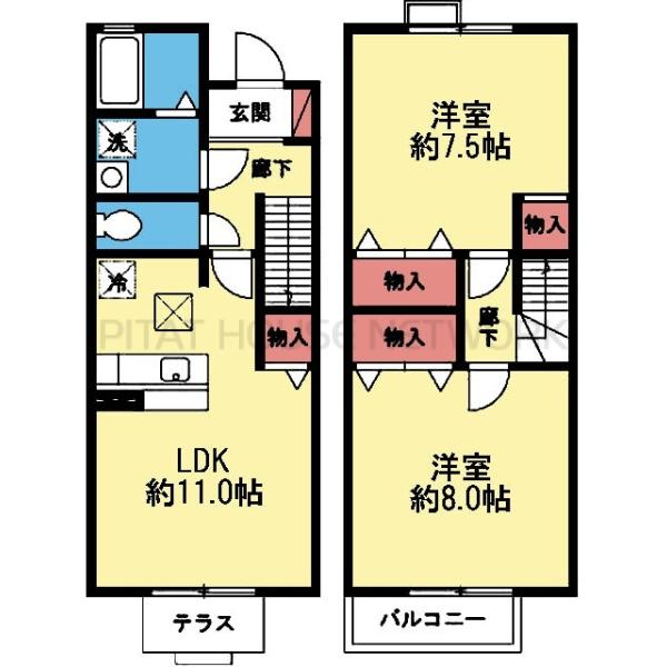 南向き2LDK