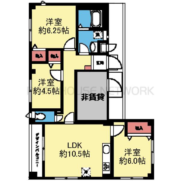 全室洋室の3LDK