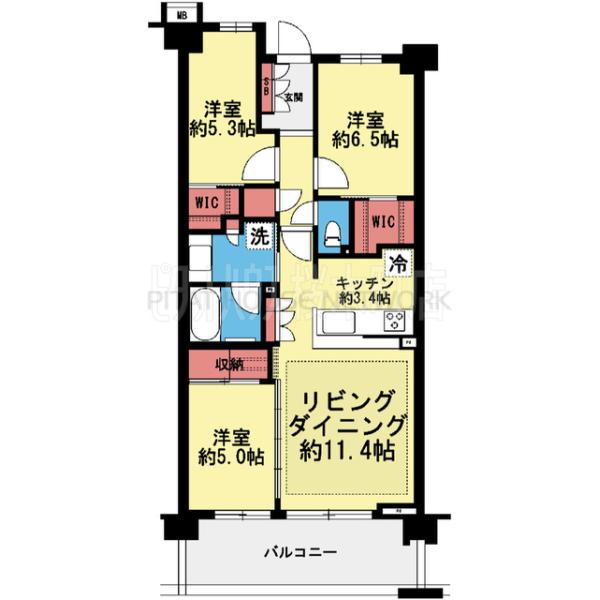 WIC2箇所・0.4帖の納戸有