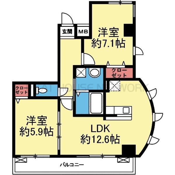 南向き東側角部屋