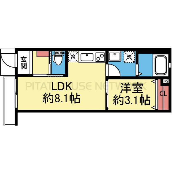 南西向き1LDK