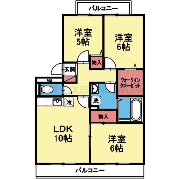 3室とも洋室です