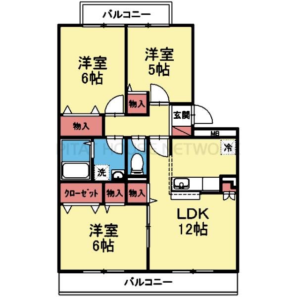 3室とも洋室です