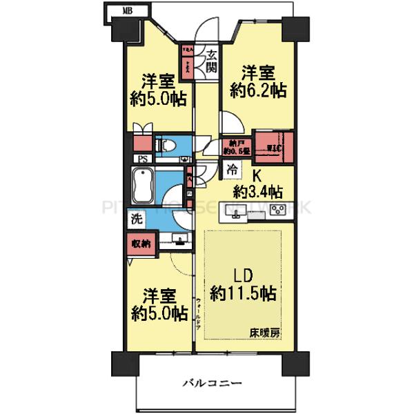 全室洋室の3LDK