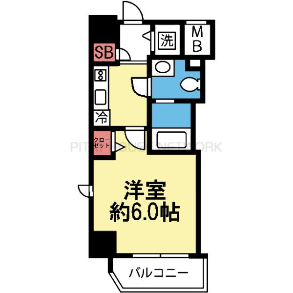 南西向きの角部屋です