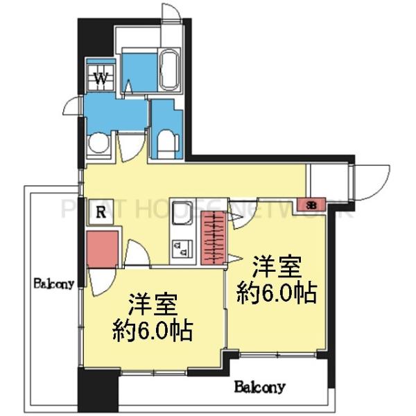 2階の角部屋です
