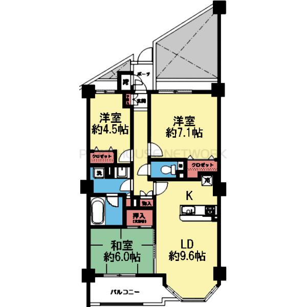 東向き3LDK