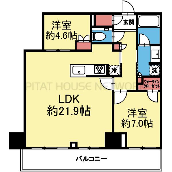 南西向き2LDK