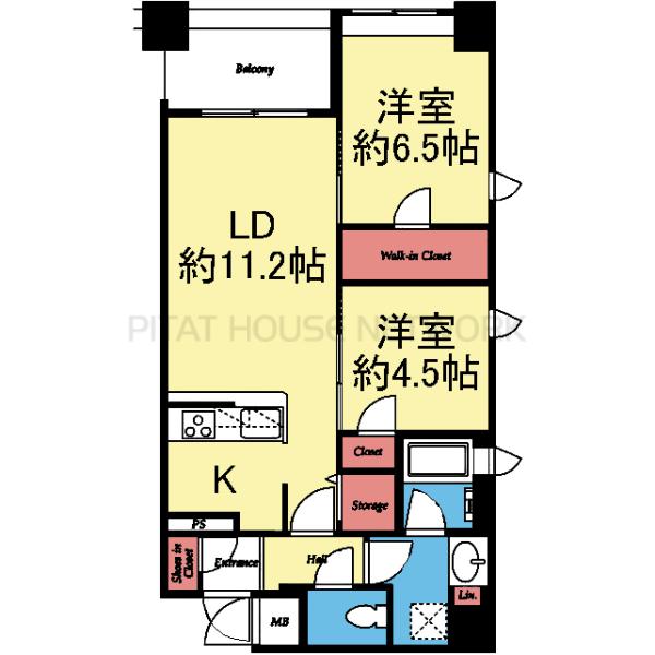 収納大きい2LDK