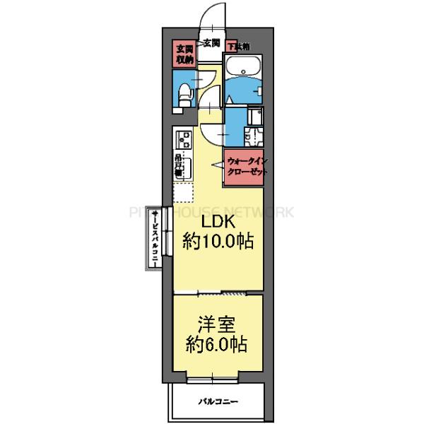 収納大きい1LDK