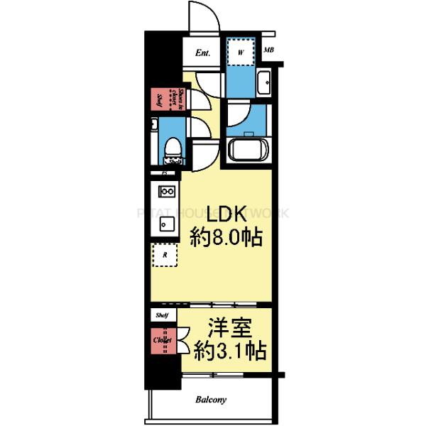 南西向き1LDK