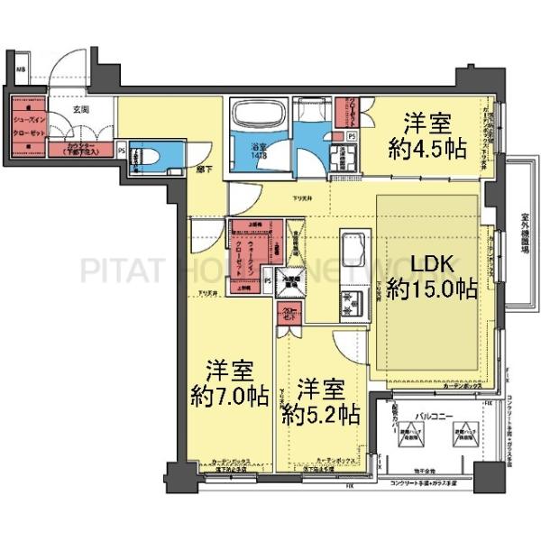 収納豊富な3LDK