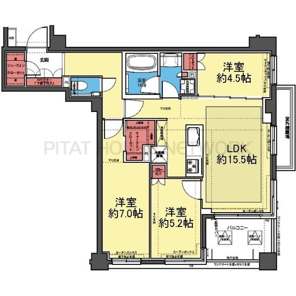 収納豊富な3LDK