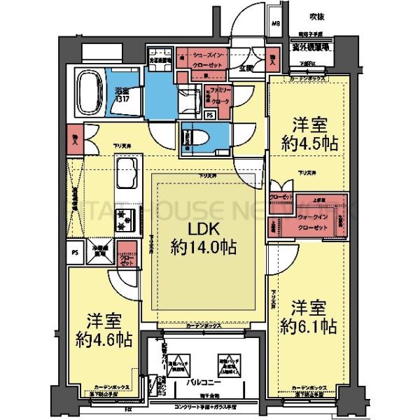 収納豊富な3LDK