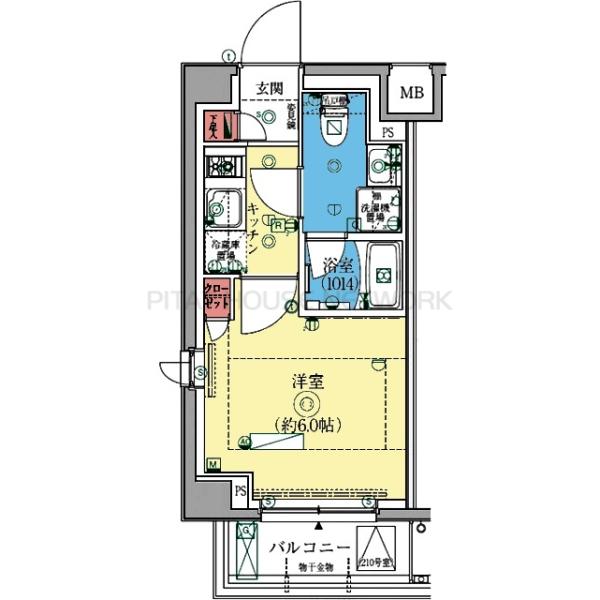 2面採光の角住戸