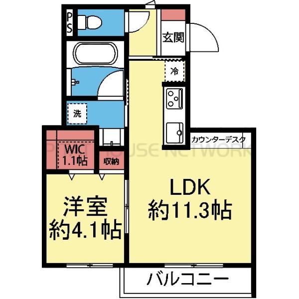 WIC付き1LDK