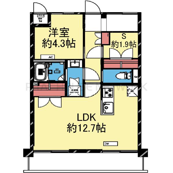 南向き1LDK