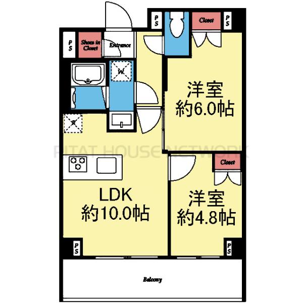 玄関SIC付き2LDK