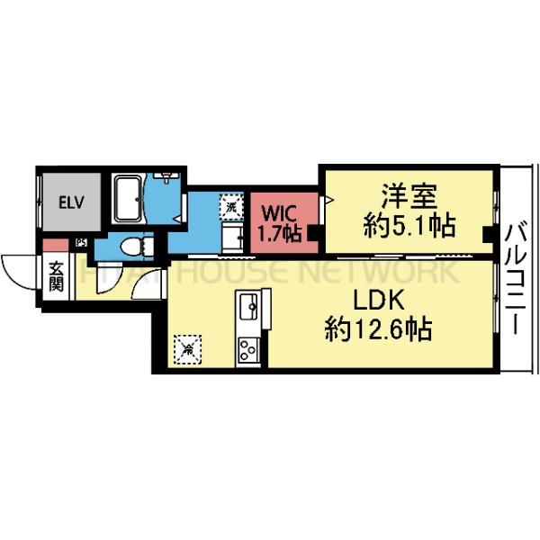 2面採光の角部屋です