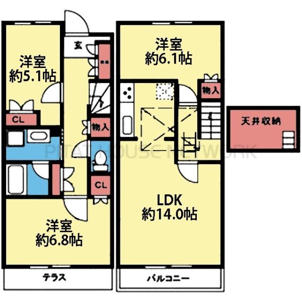 全室洋室の3LDK
