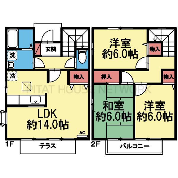 全室6帖の3LDK