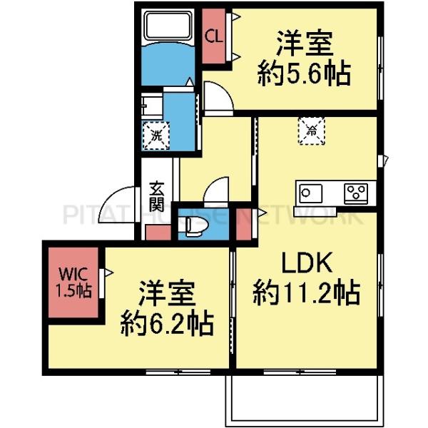 WIC付き2LDK
