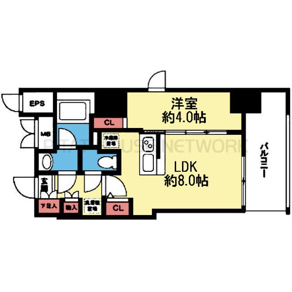 対面式キッチンの1LDK