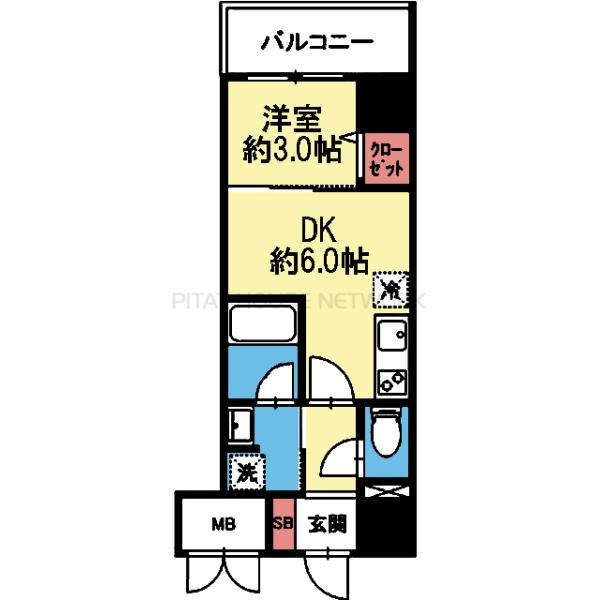 27.13㎡の1DK