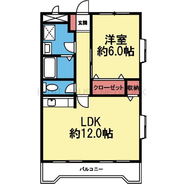 2面採光の角部屋です