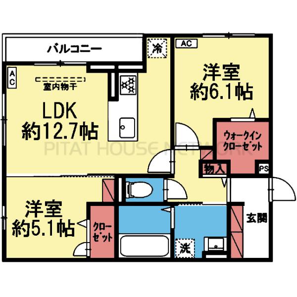 WIC付き2LDK