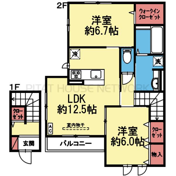 玄関は1階にあります