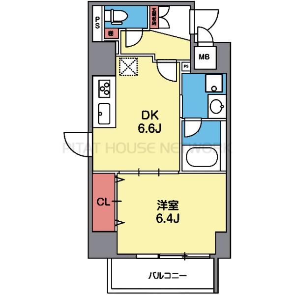 2面採光の角部屋です