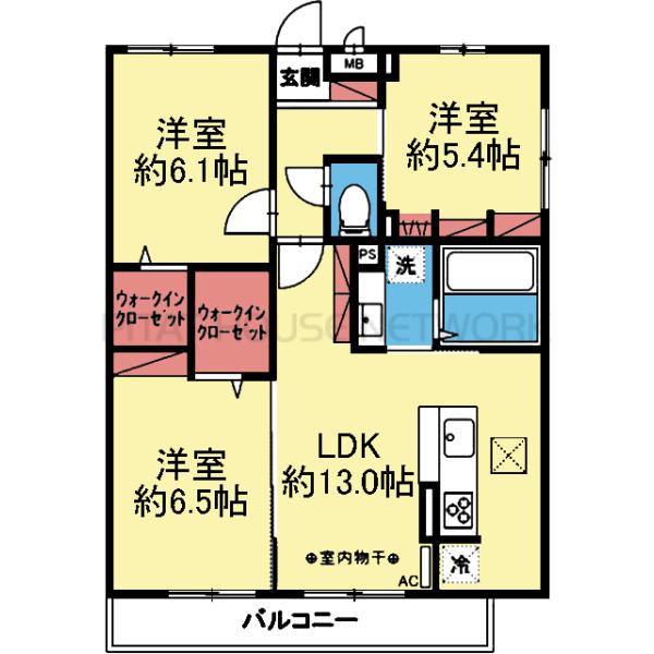 WIC付き3LDK