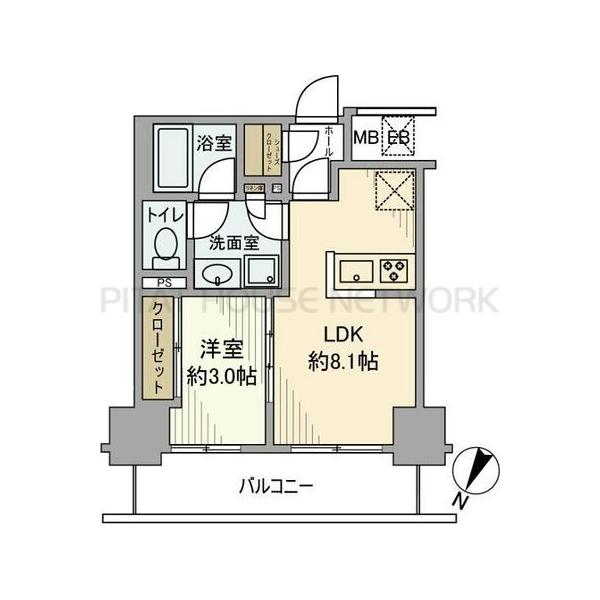 1LDK貸マンションです！