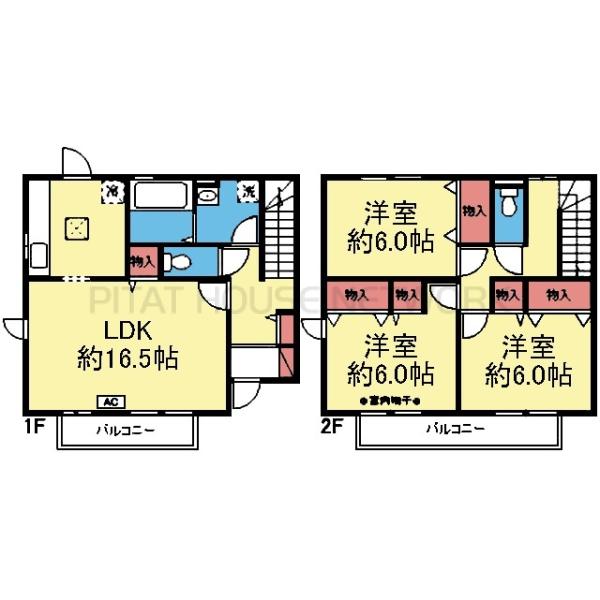 全室6帖の3LDK