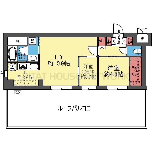 南西向き2LDK