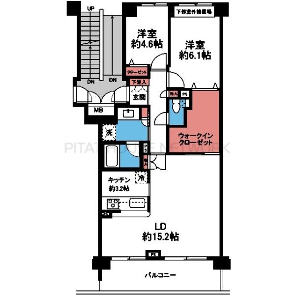 広いリビングと大きい収納が魅力的！