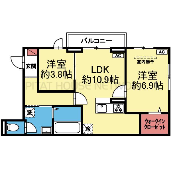 WIC付き2LDK