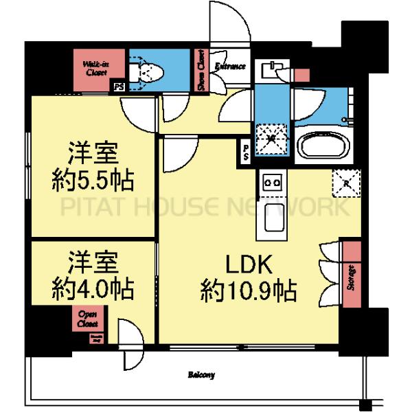 2室とも洋室の2LDK