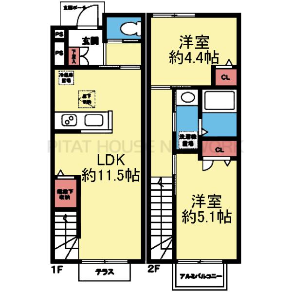 1-2階メゾネット